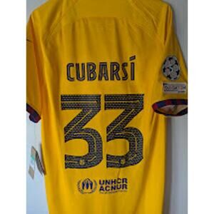 Barcelona Cubarsi 2023/24 Fourth Jersey XL NWT UCL Fully Patched